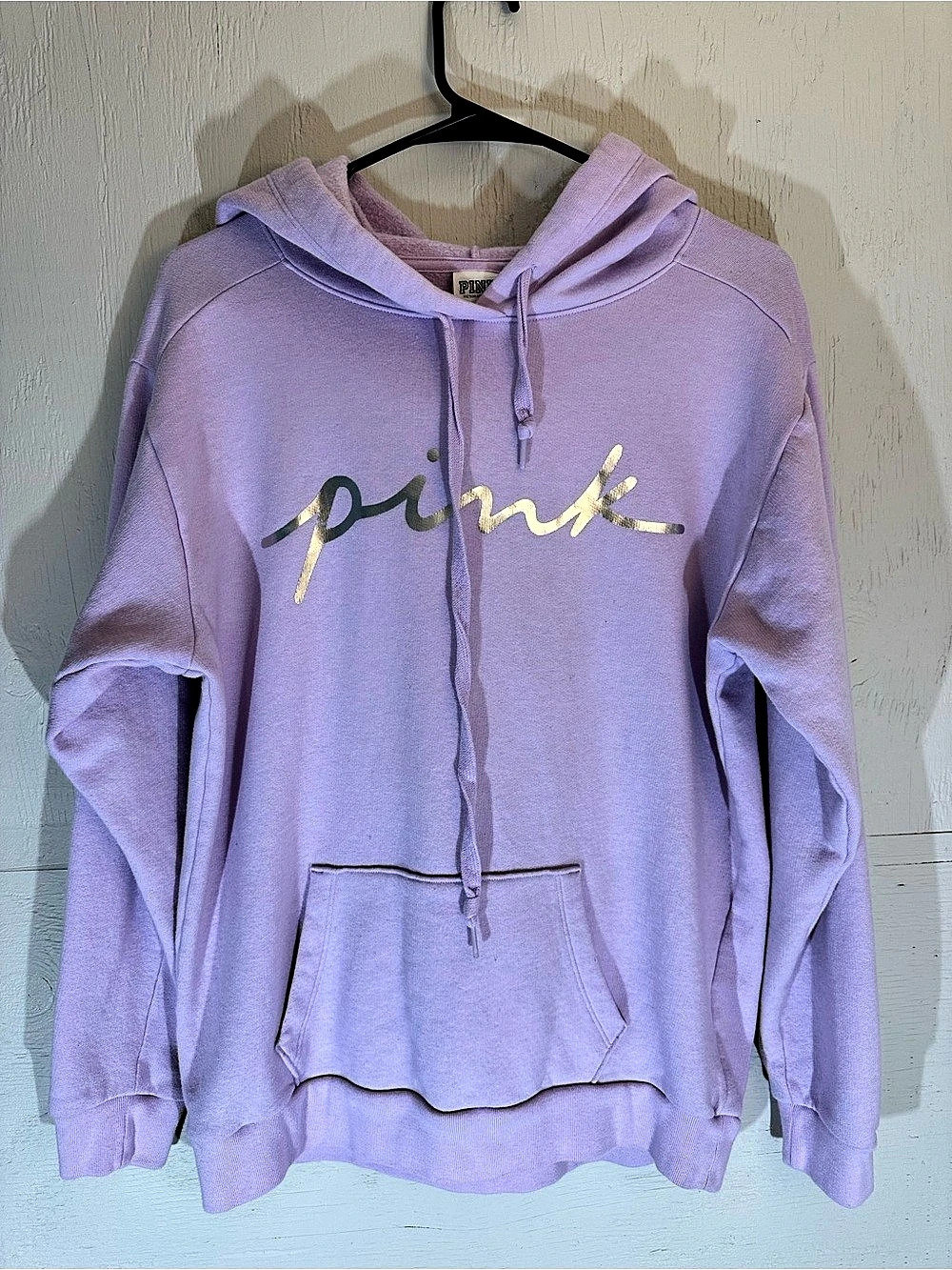 Victoria's Secret PINK Purple Graphic Hoodie Size Medium